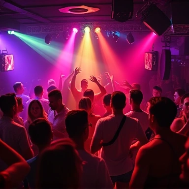 Crowd enjoying the nightlife